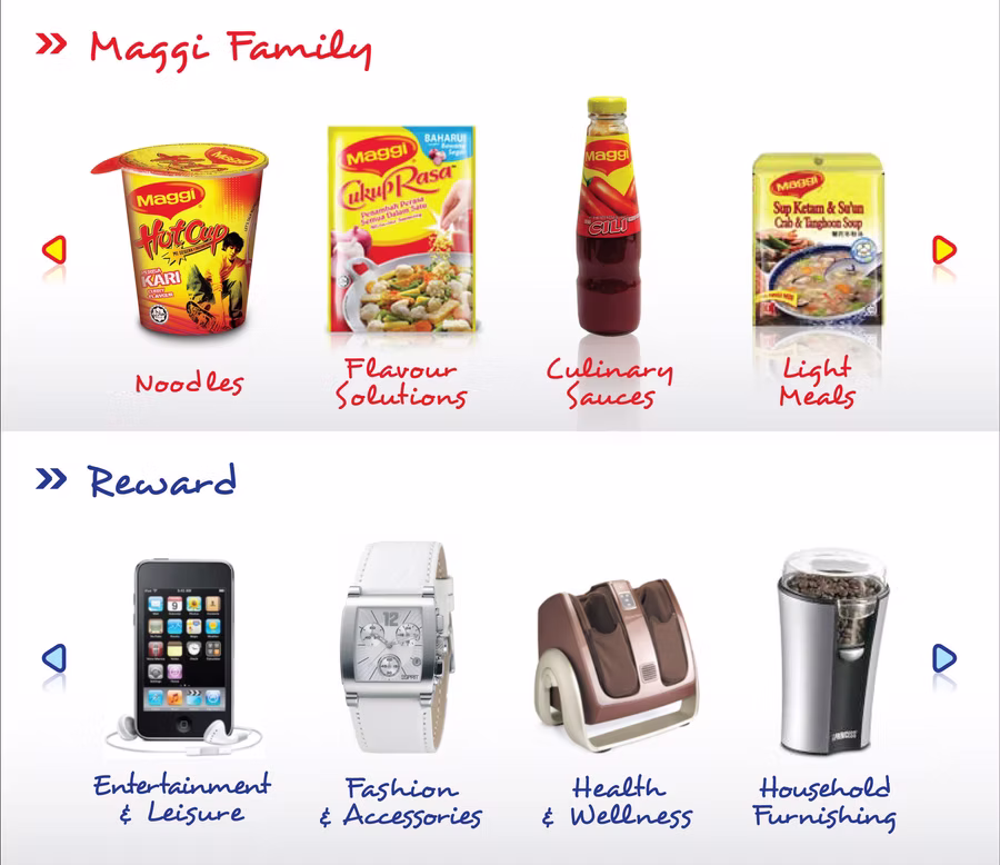 maggi coupon interface