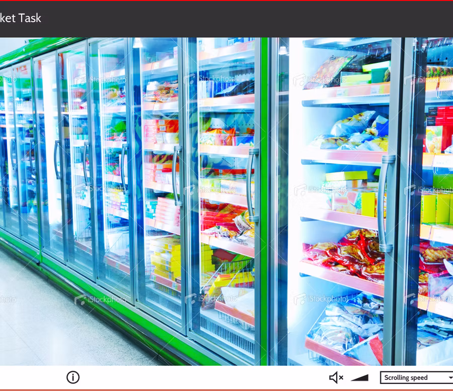 Virtual Shopping Research interface